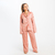 Pijama longo toque de seda Rosa Chá na internet
