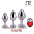 Kit 3 plug metal heart ST en internet