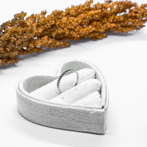 Anel bolinhas em prata