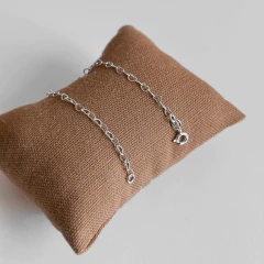 Pulseira elo corações em prata - comprar online