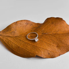 Anel solitário com zircônia em prata - comprar online