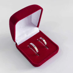 Aliança quadrada em prata 3mm - unidade - comprar online