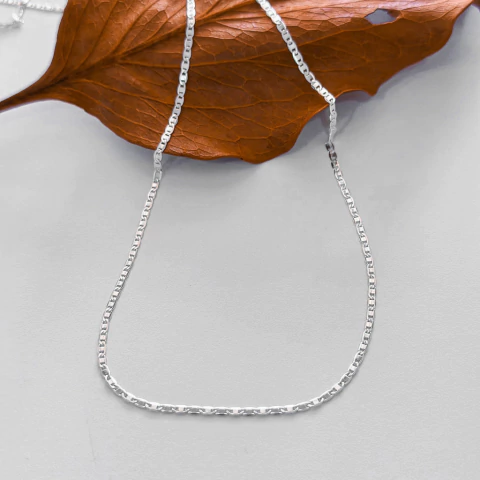 Corrente piastrine em prata 1,5mm