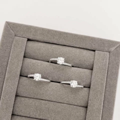 Anel solitário 6mm cravejado - comprar online