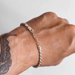 Pulseira cordão baiano 3mm em prata - comprar online
