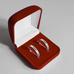 Aliança em prata 3mm com fosco laterais - unidade - comprar online