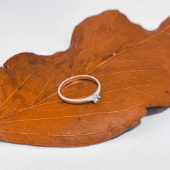 Anel solitário em prata - comprar online