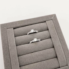 Anel solitário 5mm cravejado com fio trançado - comprar online