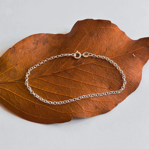 Pulseira elo português 2,5mm em prata