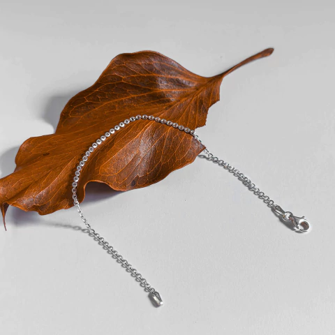 Pulseira elo cadeado em prata 1,7mm