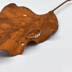 Anel com corações em prata - comprar online