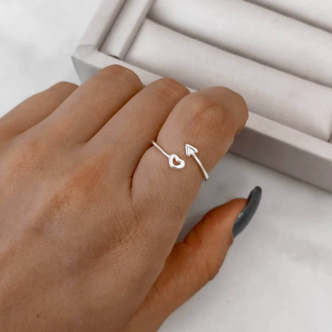 Anel cupido em prata