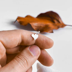 Pingente coração em prata 8mm