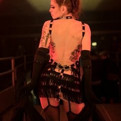 vestido flecos charly