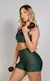 Conjunto short + top verde militar