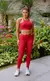 Conjunto Feminino Fitness Calça e Top Nadador Cherry - comprar online