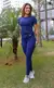 Camiseta Feminina Fitness Comfort Azul Marinho - Só Marquinha