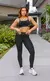 Conjunto Feminino Fitness Calça e Top Básico Preto - comprar online