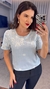 Blusa Feminina Linho Manga Curta Boradada