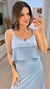 Conjunto Feminino Saia Evase e Cropped Risca de Giz