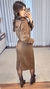 Vestido Feminino Sarja Elastano Com Cinto