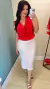 Saia Feminina de Tricot Midi