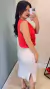 Saia Feminina de Tricot Midi - comprar online