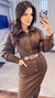 Imagem do Vestido Feminino Sarja Elastano Com Cinto