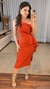 Vestido Feminino Alfaiataria Nula Manga Babado