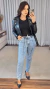 Calça Feminina Jeans Mom Com Cordão - comprar online
