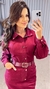 Vestido Feminino Sarja Elastano Com Cinto na internet
