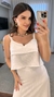 Conjunto Feminino Saia Evase e Cropped Risca de Giz - comprar online