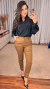 Calça Feminina Alfaiataria Premium Reta Com Elastano Bolso Faca - Ana Milla