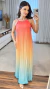 Vestido Feminino Crepe Longo Plissado - comprar online