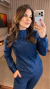 Imagem do Conjunto Feminino Suplex Flanelado Pressponto Jaqueta + Calça