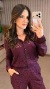 Imagem do Conjunto Feminino Renda Camisa Manga Longa + Calça Pantalona