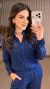 Conjunto Feminino Renda Camisa Manga Longa + Calça Pantalona - loja online