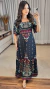 Vestido Feminino Midi Viscolinho Manga Larga Decote Quadrado - loja online