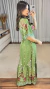 Vestido Feminino Midi Viscolinho Manga Larga Decote Quadrado - Ana Milla