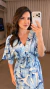 Vestido Feminino Viscolinho Estampado Manga Japonesa - comprar online