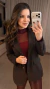 Blazer Feminino Tweed Xadrez