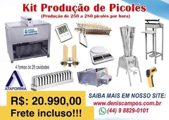 Kit Produção de Picolés 250 a 280 Picolés hora. - comprar online
