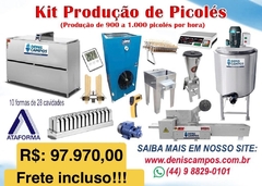 Kit Produção de Picolés 900 a 1.000 Picolés hora - comprar online