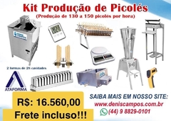 Kit Produção de Picolés 130 a 150 Picolés hora. - comprar online