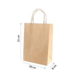 SACOLA KRAFT 25X18X8CM PCT.C/10