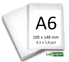 Papel Offset 90g A6 - Embalagem com 500 fls