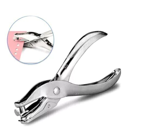 Perfurador Um Furo Metal Prata