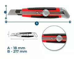 Estilete profissional lamina 18mm ponta de metal MTX 18mm na internet