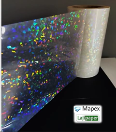 Bopp Holográfico Caquinhos Grande - CACÃO - ROLO 22 cm x 25 m - comprar online