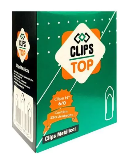 Clips Galvanizado Nº 6/0 com 220 Unid Clips Top